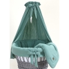 Baby wieg khaki bekleding mousseline katoen