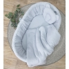 Baby wieg lichtgrijze bekleding mousseline