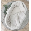 Beige mousseline wiegset compleet