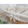 Beige wiegbekleding van katoen mousseline