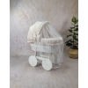 Complete beige wiegbekleding voor wieg met kap