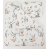 Grijze Rotan Baby Wiegje Textiel Beige-Wit