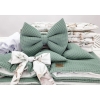 Kaki Wafelstof beddengoed bekleding voor babywiegjes
