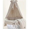 Neutrale beige wiegbekleding van katoen mousseline