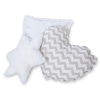 3-delige Kussenset Grijs Zigzag
