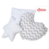 3-delige Kussenset Grijs Zigzag