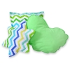 3-delige Kussenset Groen Blauw Zigzag
