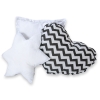 3-delige Kussenset Zwart Zigzag