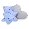 3 st Kussens voor Tipi Speeltent Blauw Grijs Sterren