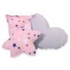 3 st Kussens voor Tipi Speeltent Blauw Roze Grijs Sterren