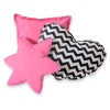 3 st Kussens voor Tipi Speeltent Roze Zwart Zigzag