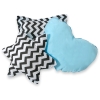 3 st Kussens voor Tipi Speeltent Zwart Blauw Zigzag
