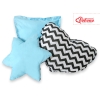 3 st Kussens voor Tipi Speeltent Zwart Blauw Zigzag