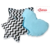 3 st Kussens voor Tipi Speeltent Zwart Blauw Zigzag