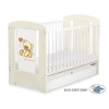 Babybed met Lade 120x60 cm - Tedy Bear with bow STANDARD Ivoor Bear With Bow