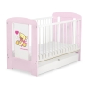 Babybed met Lade 120x60 cm - Tedy Bear with bow STANDARD Roze Bear With Bow