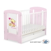 Babybed met Lade 120x60 cm - Tedy Bear with bow STANDARD Roze Bear With Bow