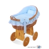 Babybed met Rieten Kap Blauw Carina Voor Jongens