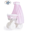 Babywieg op Wielen / Rieten Babybed met Hemeltje Isabella