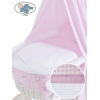 Babywieg op Wielen / Rieten Babybed met Hemeltje Isabella