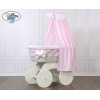 Babywieg op Wielen / Rieten Babybed met Hemeltje Isabella