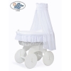 Babywieg op Wielen / Rieten Babybed met Hemeltje Sophia