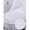 Babywieg op Wielen / Rieten Babybed met Hemeltje Sophia