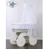 Babywieg op Wielen / Rieten Babybed met Hemeltje Sophia