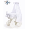 Babywieg op Wielen / Rieten Kribbe met Hemeltje Hanna