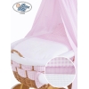 Babywieg op Wielen / Rieten Kribbe met Hemeltje Isabella