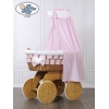 Babywieg op Wielen / Rieten Kribbe met Hemeltje Isabella