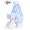 Babywieg op Wielen / Rieten Kribbe met Hemeltje Isabella