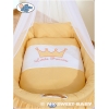 Babywieg op Wielen / Rieten Kribbe met Hemeltje -  Perzik Little Prince Princess