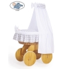 Babywieg op Wielen / Rieten Wieg met Hemeltje Hanna