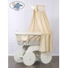 Babywieg op Wielen / Rieten Wieg met Hemeltje Isabella