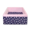 Ballenbak Baby Minky  Blauw Konijnen