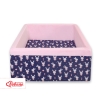 Ballenbak Baby Minky  Blauw Konijnen