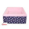 Ballenbak Baby Minky  Blauw Konijnen