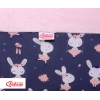 Ballenbak Baby Minky  Blauw Konijnen