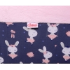 Ballenbak Baby Minky  Blauw Konijnen