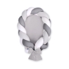 Bedbumper & Babynest Gevlochten 2 in 1 Wit Grijs Antraciet