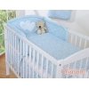 Bedbumper voor Kinderbed - Harten Blauw Bloemenweide Bloemen