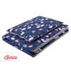 Beddengoed 2 dele 140x200 Junior Donkerblauw Zwanen