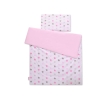 Beddengoed 2 delen 100x135 Mini Roze Grijs Sterren