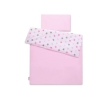 Beddengoed 2 delen 100x135 Mini Roze Grijs Sterren