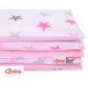 Beddengoed 2 delen 100x135 Mini Roze Grijs Sterren