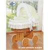 Beddengoed 2 st voor Babymand / Rieten Kribbe