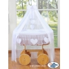 Beddengoed - 4 Delen voor Babymand / Rieten Babybed