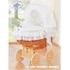 Wiegbekleding met kap ovaal Wit