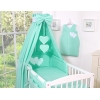 Beddengoed voor Babybed 11 st met Hemel Hemeltje - Harten Mint